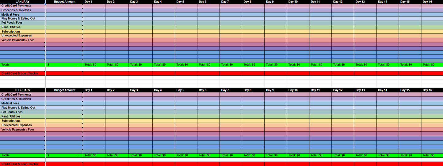 Personal Budget Tracker Spreadsheet | Monthly & Yearly Finance Planner | Excel + Google Sheets