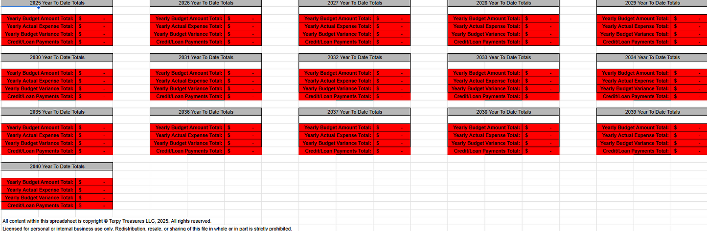 Personal Budget Tracker Spreadsheet | Monthly & Yearly Finance Planner | Excel + Google Sheets