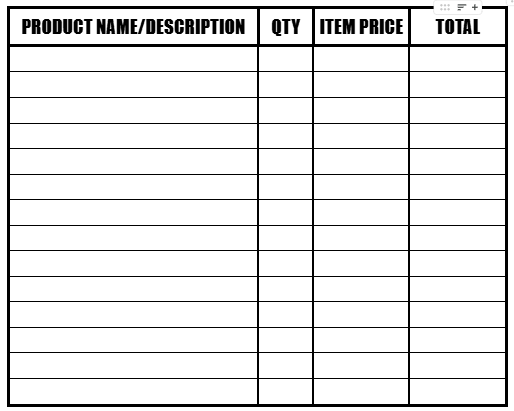 Small Business Wholesale Order Form | Printable Google Docs + Word Template