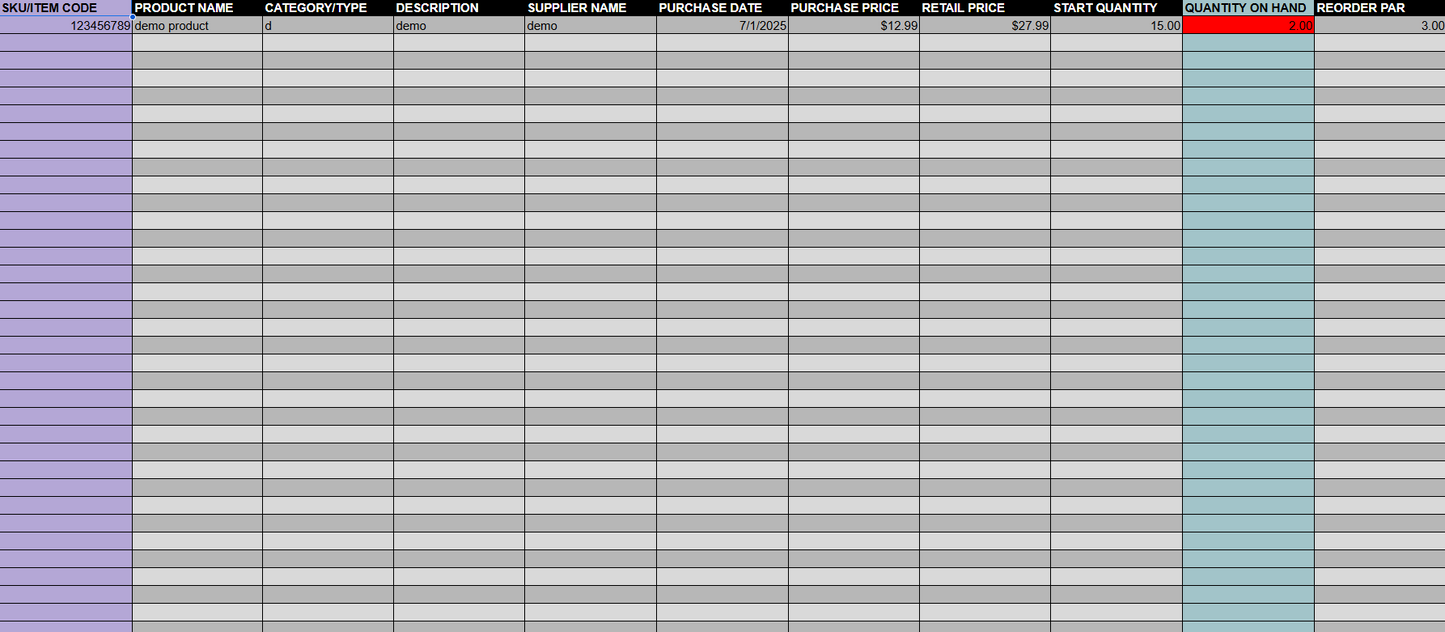 Small Business Inventory Tracker Spreadsheet | Google Sheets & Excel Template | Inventory Management Tool